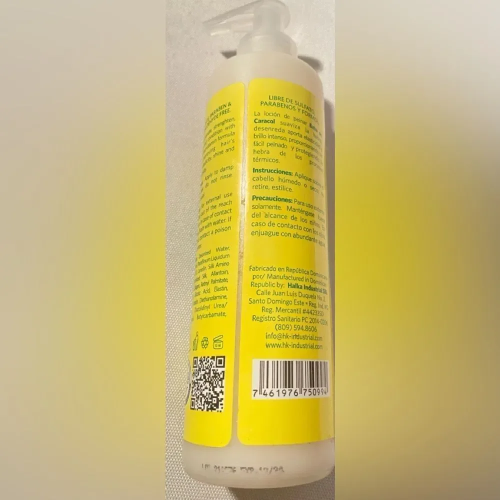 🏖️ BaBa De Caracol  leave in Earth Snail hair Moisture, 9 OZ /240 ml